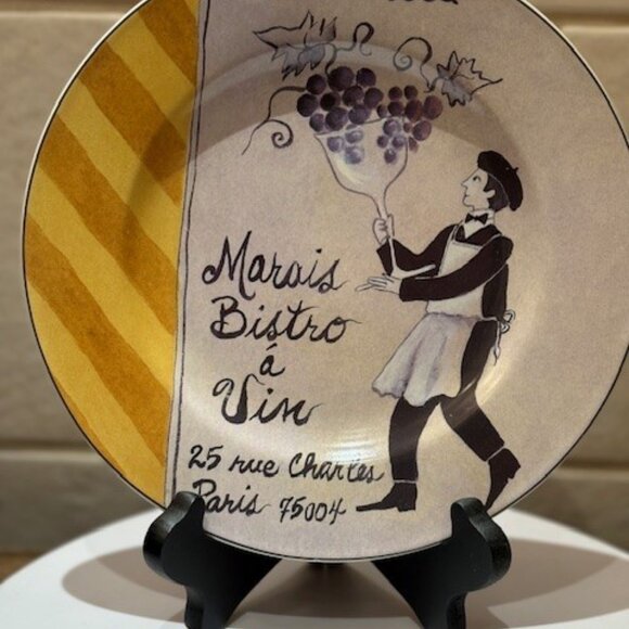 Set of 4 SAKURA WINE CELLAR - GRACEY KNIGHT 8 1/4" SALAD/DESSERT PLATES -C40 - Picture 6 of 7